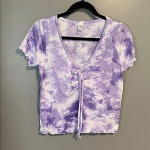 Purple Tie-Dye Women's Top